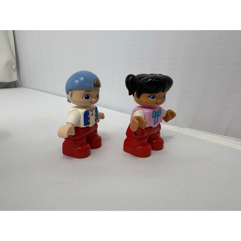 2 LEGO Duplo Creative Building Basket  Minifig 2" Girl Bow Cubby Jake & Pirates - Picture 6 of 9